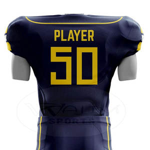 Nueva llegada de fútbol americano Jersey uniforme de manga corta transpirable para ropa de equipo de talla grande disponible al por mayor - Product Image 5