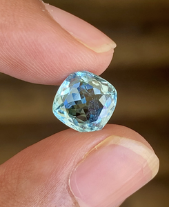 Cojín aguamarina FORMA DE Santa María corte Nano piedras preciosas sueltas fabricante directo precio al por mayor joyería 2mm a 100mm sintético - Product Image 4