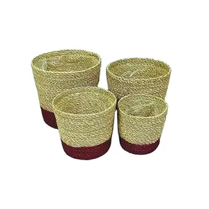 手工储物海草篮新品上市孟加拉国优质海草储物篮洗衣篮制造商
