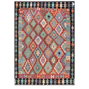 Alfombra Kilim de Maimana, Afganistán, 238 x 175 cm, Alfombras y Juegos de Alfombras - Product Image 1