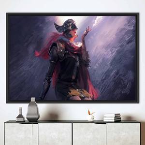 Impresión en lienzo elegante para sala de cine: póster artístico icónico para decoración del hogar, 1 pieza: con marco negro - Product Image 1