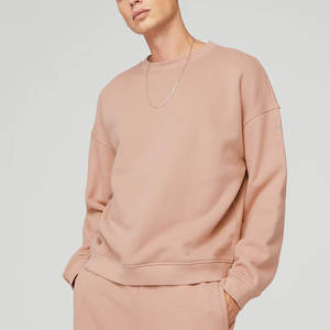 Chemise à manches longues pour hommes en coton automne hiver mode classique surdimensionné col en O décontracté lettre imprimé sweat éponge polaire sueur - Product Image 6