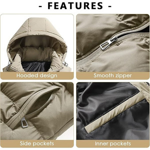 Bordado Street Trap Star Hombres Invierno London Puffer Jacket Casual Secado rápido Transpirable 100% Poliéster Relleno GRIS - Product Image 4