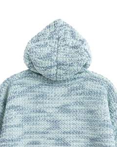 Suéter de Punto con Capucha Azul para Mujer, Jersey Holgado de Manga Larga para Invierno, Tejido Grueso, Cálido y Acogedor, Estilo Casual Urbano, Talla Grande - Product Image 6