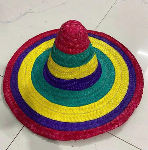Chapeau Sombrero en Paille Multicolore Vibrant – Vente en Gros pour Festivals Mexicains, Carnavals, Costumes et Plage – Casquette de Soleil - Product Image 3