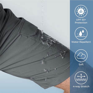 Oem Service Short de pêche d'été pour homme en nylon respirant avec planche solide à la taille élastique - Product Image 6