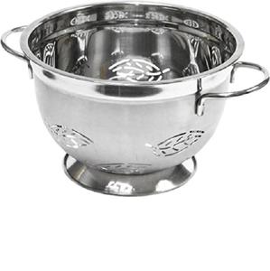 Colador de alambre de Metal de alta calidad para cocina, colador de alimentos con mango de silicona verde para secado de semillas, verduras, Pasta y frutas - Product Image 3