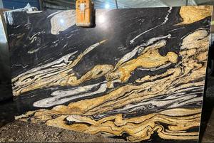 Piedra de losa grande de granito pulido de diseño moderno FusionGold para aplicación de Villa - Product Image 4