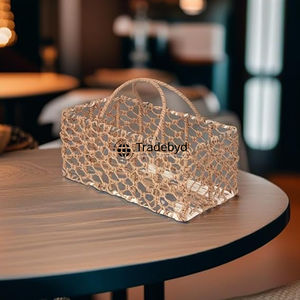 Organizador de almacenamiento tejido a mano de cestas de ratán Premium Tradebyd para casas de campo - Product Image 1