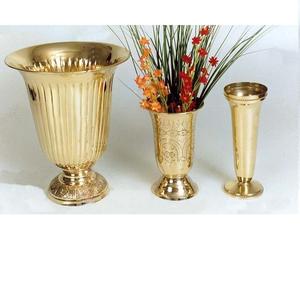 Pot de fleurs en métal plaqué or, décoration de jardin, banquets, hôtels, prix de gros, banquet de mariage, pot de fleurs d'hôtel - Product Image 1