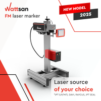 Marqueur laser à fibre Wattsan FM 200x200 mm 5-100W JPT MOPA JPT SEAL UV CO2 Machine de marquage sur convoyeur