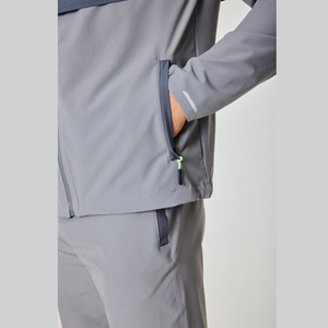 Veste coupe-vent décontractée à fermeture éclair avant, 2 couleurs, sur mesure OEM, imperméable, pour la randonnée en plein air, vente en gros pour hommes - Product Image 5