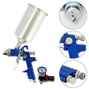 Pistolet de pulvérisation HVLP de finition automatique avec embouts de 1.4/1.7/2.0mm et outils de nettoyage Kit de buse d'économie de peinture personnalisable OEM - Product Image 5
