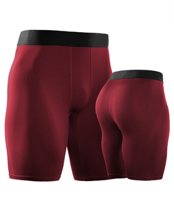 Shorts de compression pour hommes à séchage rapide, respirants, en toile, taille élastique, couleur unie, pour l'été, la gym, le basketball et l'entraînement physique - Product Image 3