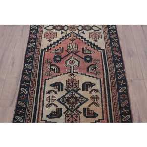 Turkish Rug, Small 2.4x3.5 ft Vintage Rug, <b>Red</b> Bordered <b>Wool</b> Rug - Product Image 3