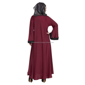 Abaya musulmane à manches longues décontractées avec poche Abaya de prière pour femme musulmane grande taille confortable - Product Image 6