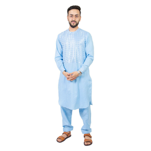 Vente directe d'usine de vêtements traditionnels pour hommes, style afghan, shalwar kameez, robe, vêtements d'extérieur tribaux afghans pour hommes, ensembles pour adultes - Product Image 2
