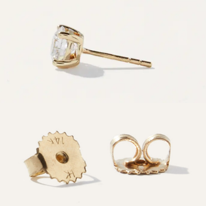 <span class=keywords><strong>Orecchini</strong></span> a Cerchio Solitari in Oro Massiccio 14K 18K con Diamanti CVD Creati in Laboratorio Certificati IGI - Product Image 2