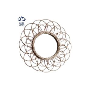 Rattan <b>Mirror</b> <b>Wall</b> <b>Hanging</b> - Product Image 1