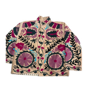 เสื้อแจ็คเก็ตปักลายซูซานีสไตล์อินเดียคุณภาพสูง งานฝีมือระดับพรีเมียม แฟชั่นโบฮีเมียนทันสมัย เสื้อคลุมสไตล์ชาติพันธุ์ - Product Image 5