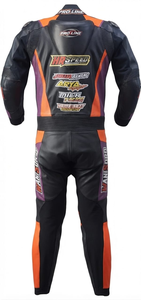 Combinaison de course premium Zuzuki pour homme, 1 pièce, en cuir de vache véritable/cuir de kangourou, style MotoCP, combinaison de course sur circuit, niveau de protection 2 - Product Image 2