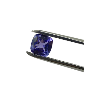 Piedras Preciosas Sueltas de Tanzanita Natural de Corte Cojín de 6 mm, Cristales Facetados en Forma de Almohada de Color Azul Violeta, Paquete para Fundición de Anillos Solitarios Personalizados - Product Image 1