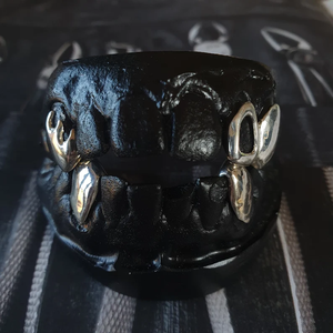 Unisex Vintage Sólido 925 Plata Esterlina Chapado Dientes Grillz Joyería de Cuerpo Fino Diseño de Ventana Personalizado para Hombres y Mujeres - Product Image 3