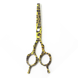 Ciseaux amincissants pour cheveux de beauté Ciseaux de coiffeur 6 "Ciseaux à cheveux à lame de couleur papier avec repose-doigt Double réglable - Product Image 4