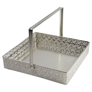 Modern Design Gold Basket with Shiny Plated Finish <b>Fruits</b> Serving & <b>Storage</b> Basket - Product Image 5