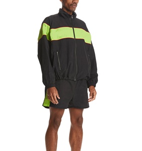 Wholesale Custom High Quality Spring Man Zipper Street Wear Color Block Breathable Windbreaker <b>Jacket</b> For <b>Men</b> - Product Image 4