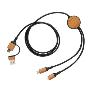 Cavo USB 6-in-1 Sostenibile Ohio in Plastica Riciclata - Gadget Promozionale - Product Image 1