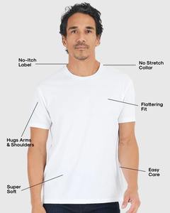 Camiseta de LICRA y algodón ajustada de calidad superior OEM para hombre, camiseta atlética de secado rápido, camisetas deportivas en blanco para entrenamiento de ajuste muscular para hombre - Product Image 5