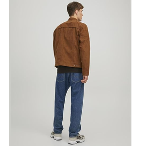 Chaqueta de cuero personalizada de alta calidad para hombre con abrigo de piel Slim Fit abrigo de invierno negro manga larga de cuero - Product Image 3