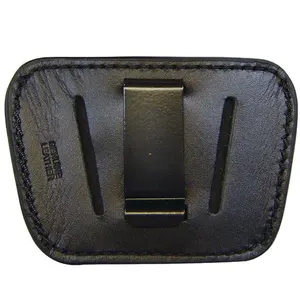 Genuine Hide-Grade leather Belt Slide Holster Black Holster fits medium to large frame auto handgu-ns such as 9mm