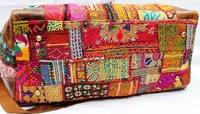 Bolsa de lona de cuero genuino estilo gitano vintage con diseño de BANJARA bordado a mano para Otoño e Invierno bolsa de lona estilo vestido