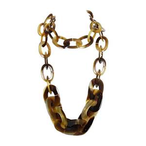 Corne de buffle brune naturelle fabriquée en Inde Collier en corne de buffle naturelle Produit indien fait à la main - Product Image 2