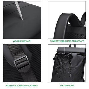 Sac à dos d'étudiant personnalisé en cuir, sac de voyage d'extérieur, imperméable, tendance, sac d'affaires, randonnée, pique-nique, sac d'école pour hommes et femmes - Product Image 5