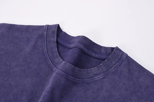 New Wholesale <b>Purple</b> Heavy Weight Acid Wash <b>T</b>-<b>Shirt</b> Heavyweight 250gsm <b>T</b>-<b>Shirt</b> Custom Logo For <b>Men</b> 100% Cotton <b>T</b>-<b>Shirts</b> - Product Image 3