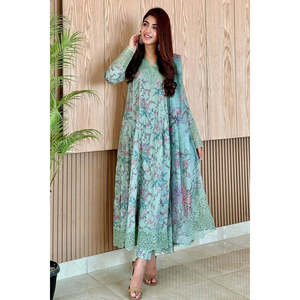 Ensemble de maillot de bain à imprimé floral pour femme Iznik Lawn'24 IDL-06 BADAR TC-553 Imprimé floral Aqua - Product Image 5
