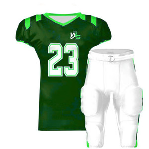Ensemble de maillots d'université pour adultes à sublimation personnalisée, logo personnalisé, nom de l'équipe, kits d'entraînement de football américain respirant, pantalons imprimés - Product Image 5
