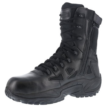 Men's Black Leather Combat Boots for Winter Work Security Biking Paintball Customized Cadet Boots
