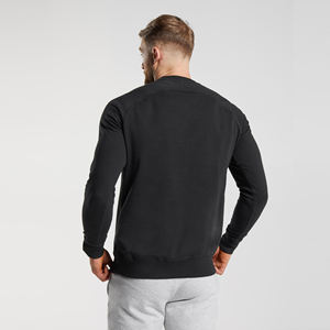 Logo personnalisé hommes col rond sweat-shirt à manches longues pull-over motif tricoté 100% coton costume d'hiver brodé techniques - Product Image 2