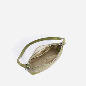 2025, bolsos de hombro para mujer, bandolera tejida de cuero de vaca genuino, bolso hecho a mano para mujer, bolso tejido tipo cubo - Product Image 4