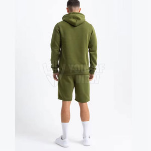 Latest Designed Men's Hoodies Short <b>Set</b> Fashionable Summer Casual Solid Pattern Plus Size Printed in Pakistan - Product Image 5