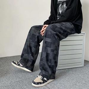 กางเกงยีนส์ทรงแบ็กกี้สีน้ำเงินสำหรับผู้ชาย, กางเกงยีนส์ทรงตรงลายทางด้านวินเทจกางเกงคาร์โก้แฟชั่นฮิปฮอปสำหรับผู้ชายจากร้าน2025 - Product Image 3