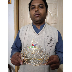 Couronne maçonnique en strass : Héroïnes de Jéricho, Matrone dorée, couronne réglable, personnalisation de la couleur, logo, étoile provinciale, meilleure qualité - Product Image 5