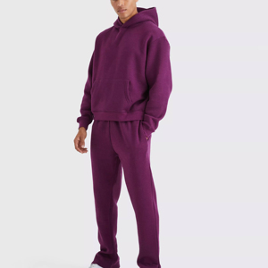 Conjunto Deportivo Holgado para Mujer, de Algodón, Felpa y Poliéster, Grueso, Cómodo, Talla Grande - Product Image 1