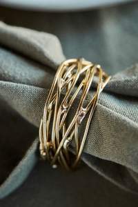 Anneau de serviette en métal moderne, design élégant et minimaliste, luxe, compléments de mariage, espaces de repas contemporains, élégant et fonctionnel - Product Image 5