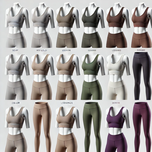 Ensemble de yoga trois pièces de haute qualité pour femmes vêtements de fitness à séchage rapide Leggings croisés à manches longues taille plus taille-XL pour - Product Image 2
