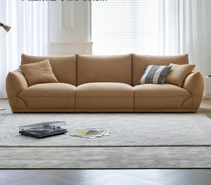 Sofá de Lujo para el Hogar, Estructura de Madera Maciza, Espuma de Alta Densidad, Muebles Cómodos para Sala de Estar - Product Image 1
